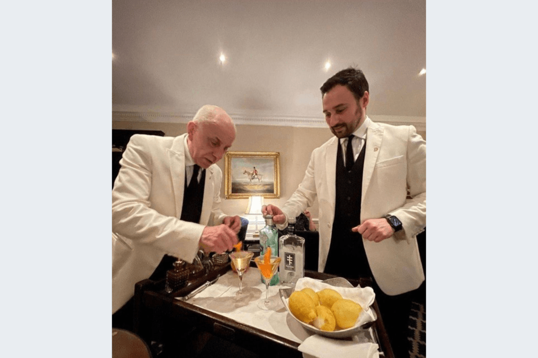 Alessandro Palazzi from Dukes and Enrico Chiappini, Senior Bartender at Dukes Bar